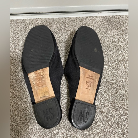 Stuart Wietzman Mulearky shoes in black satin - Picture 10 of 11